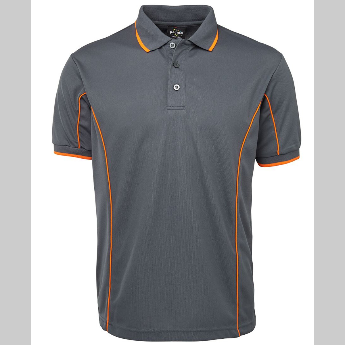 Mens S/S Piping Polo Front