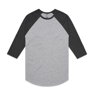 AS Colour 3/4 Raglan Tee Unisex Front